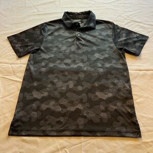PGA Tour Black and Gray Polo Shirt